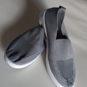 Womans Gray Slip Ons Sneakers